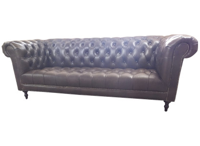 Sofa 4 Sitzer Chesterfield Couch Luxus 245cm Ledersofa Couchen Möbel